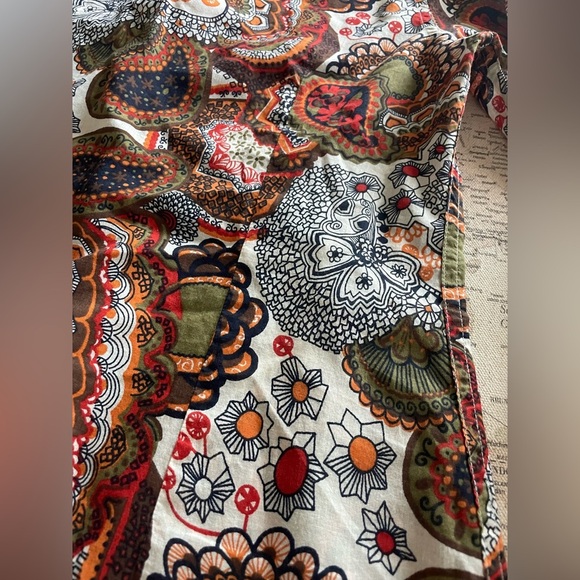 LUCKY BRAND Mod Paisley ButtonDown Shirt Roll-tab Sleeve Size Small - Picture 9 of 12